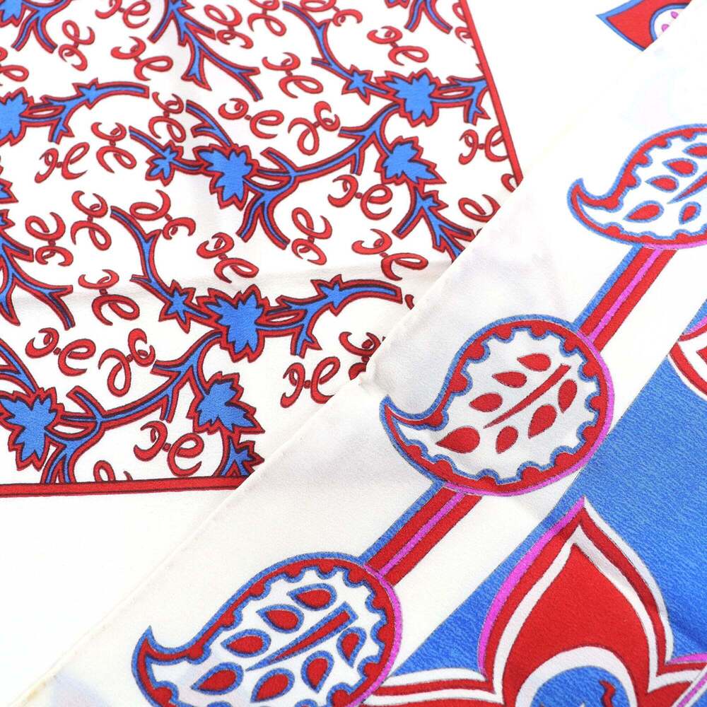 HERMES Red Silk Scarf - Picture 3 of 7